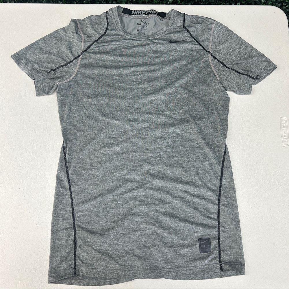 Nike Pro Fitted Short Sleeve Gray Shirt - Men's Small!